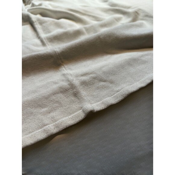 Milly White Sweater Top Knit Cold Shoulder Long Sleeve Ruffled Collar Feminine M - Picture 8 of 16